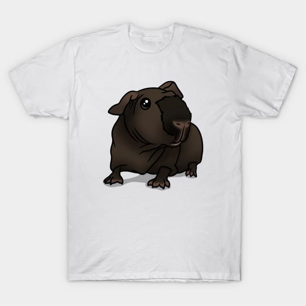 Skinny Pig Black T-Shirt by Kats_guineapigs